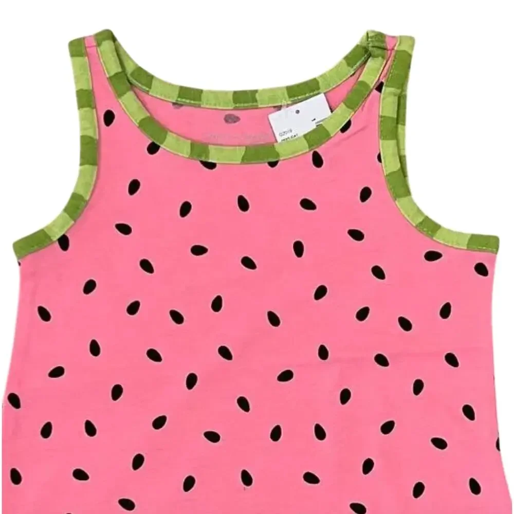 NWT Children's Place Pink Watermelon Tank & Black Short Outfit